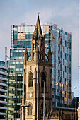The bell-tower of St. Nicholas Church. Liverpool. England, UK