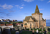 The Church and some houses. St. Monans. Scotland. UK.