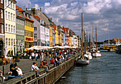 View of Nyhavn, the famous canal. Copenhagen. Denmark
