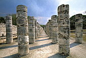 View of the Thousand Columns Group (UNESCO World Heritage). Chichen Itza. Yucatan. Mexico.