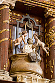 Santuario (sanctuary) di Santa Maria delle Grazie, one of the wodden statue in the interior. Curtatone. Mantova province. Lombardy, Italy