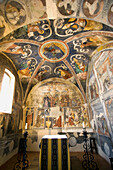 Santuario (Sanctuary) della Via Crucis-San Martino. Oratorio della Madonna del Carmine with frescos by Pietro di Cemmo. Cerveno. Italy.