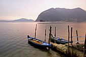 The lake near Sensole. Iseo lake. Lombardia. Italy.