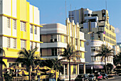 Art Deco buildings. Ocean Drive. Miami Beach. Florida. USA