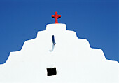 White chapel in Mykonos. Cyclades. Greece