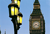 Big ben and lamps. London. England