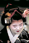Portrait of a Maiko (geisha apprentice). Kyoto. Japan