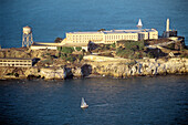 Aerial of Alcatraz Island. San Francisco. California. USA