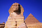 Sphinx and Chephren Pyramid. Giza. Egypt
