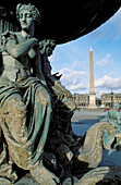 Fountain statue. Place de la Concorde. Paris. France