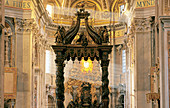 Baldachin, by Gian Lorenzo Bernini. St. Peter s. Vatican City. Rome. Italy