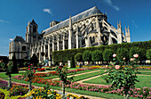 Cathedral and gardens. Bourges. France