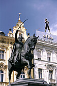 Statue of ban (king) Josip Jelacic at Main Square. Zagreb. Croatia