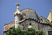 Detail of Batlló House (1904-1906) by Gaudí. Barcelona. Spain