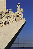 Monument to the Discoveries and river Tage. Lisbon. Portugal