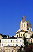 Csatle hill and church. Loches. Touraine, Val-de-Loire. France