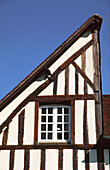 Half timbered house façade. Normandy. France