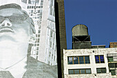 USA. New York, Manhattan. mural on 7th Avenue