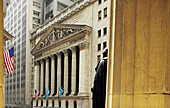 Stock Exchange building, Wall Street, financial district. Manhattan, New York City. USA