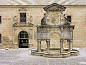 Seminario de San Felipe Neri and fountain at Santa María s square. Baeza. Jaén province. Spain