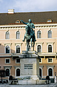 Equestrian statue of Prince Maximilian. Munich (Munchen). Bavaria. Germany