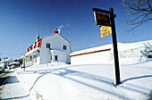 The Huron native american reservation near Quebec city in winter. Quebec. Canada