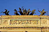 Theater Politeama. Piazza Ruggero Settimo known as piazza Politeama. Palermo, main city of Sicily. Italy