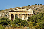 Temple of Segesta built 5th century AD in classical doric style probably by the greek. Sicily. Italy