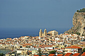 Overview on the seaside city. Cefalù. Sicily. Italy