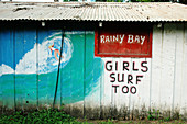  Aged, Amusement, Bay, Bays, Beach, Beaches, Cabin, Cabins, Coast, Coastal, Color, Colour, Daytime, English, Exterior, Fun, Girls surf too, Horizontal, Hut, Huts, Information, Leisure, Mural painting, Mural paintings, Old, Outdoor, Outdoors, Outside, Recr