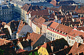 The old city view from Schlossberg. City of Graz. Styria . Austria