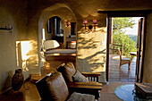 The luxurious Phinda Lodge located in a private 17000 hectares private park. Kwazulu-Natal province. South Africa