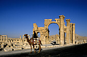 Ruins of the ancient Roman city in the Palmyra oasis. Syria