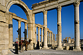 Ruins of the ancient Roman city in the Palmyra oasis. Syria