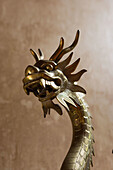 Dragon, small Chinese temple in the Chinatown of Kuching. Sarawak (Borneo), Malaysia