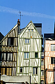 Half timbered houses, Rouen. Normandy, France