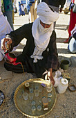 Tuareg green tea. Tamanrasset. Hoggar desert. Sahara. Algeria.