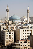 The King Abdallah mosque also known as Blue Mosque. Amman .Kingdom of Jordan