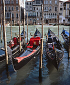 Gondolas on Grand Canal, Venice. Veneto, Italy