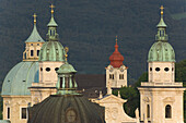 Austria, Salzburg, church spires towers