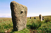 Prehistoric stone circle in Dartmoor. Devonshire. UK