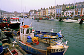Weymoth harbour at the mouth of River Wey. Weymouth. Dorset. England
