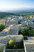 Rooftops. Le Barroux. Dentelles de Montmirail. Provence. France