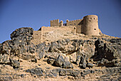 Libya: city of Ghat, Rhat, oasis in the southwest of Libya: Fortress Koukemen, defensetower, old french fortress building, today a museum