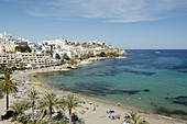 Ses Figueretes beach. Ibiza, Balearic Islands. Spain