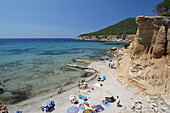 Sa Caleta beside Codolar beach. Ibiza, Balearic Islands. Spain