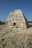 Naveta d Es Tudons, prehistoric tomb. Minorca. Balearic Islands. Spain
