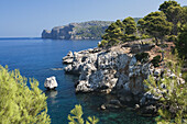 North coast, Llucalcari. Mediterranean Sea, Serra de Tramuntana. Majorca, Balearic Islands, Spain