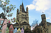 North-Westphalia, Cologne, (Germany). View of the Altstadt and Gross St. Martin, the most prominent of Cologne s Romanesque churches.