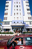 Park Central Hotel on Ocean, owner T. Goldmann. The Art Deco district around Ocean Drive and Washington Ave. Miami Beach. Florida. USA.